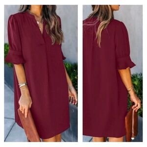 Elegant Wine Red - Cranberry Dress!